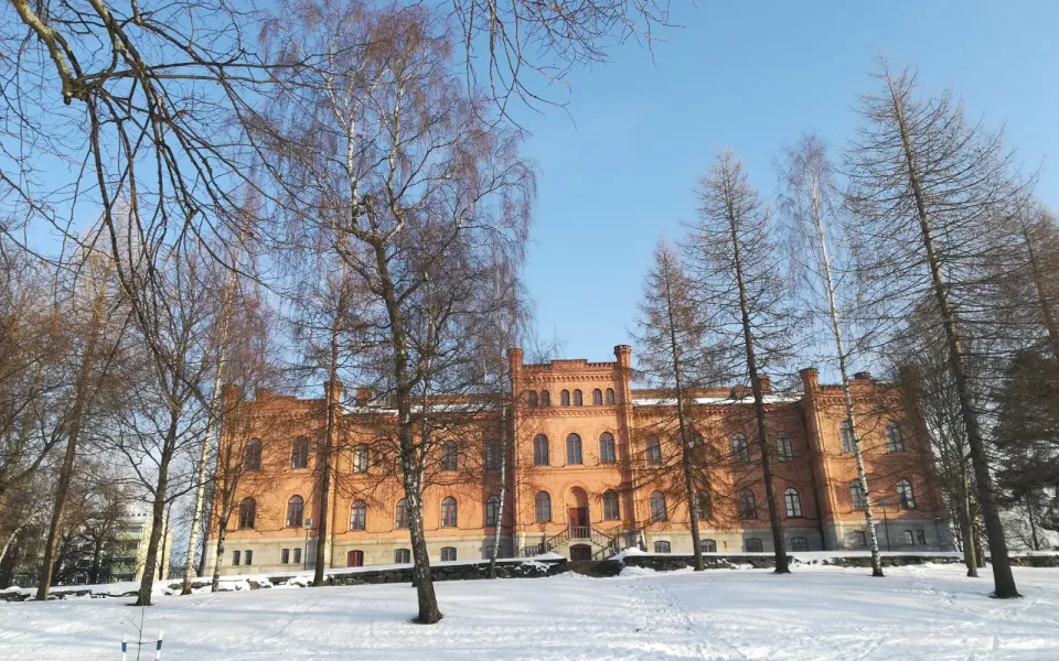 Dionne tijdens haar stage in Finland