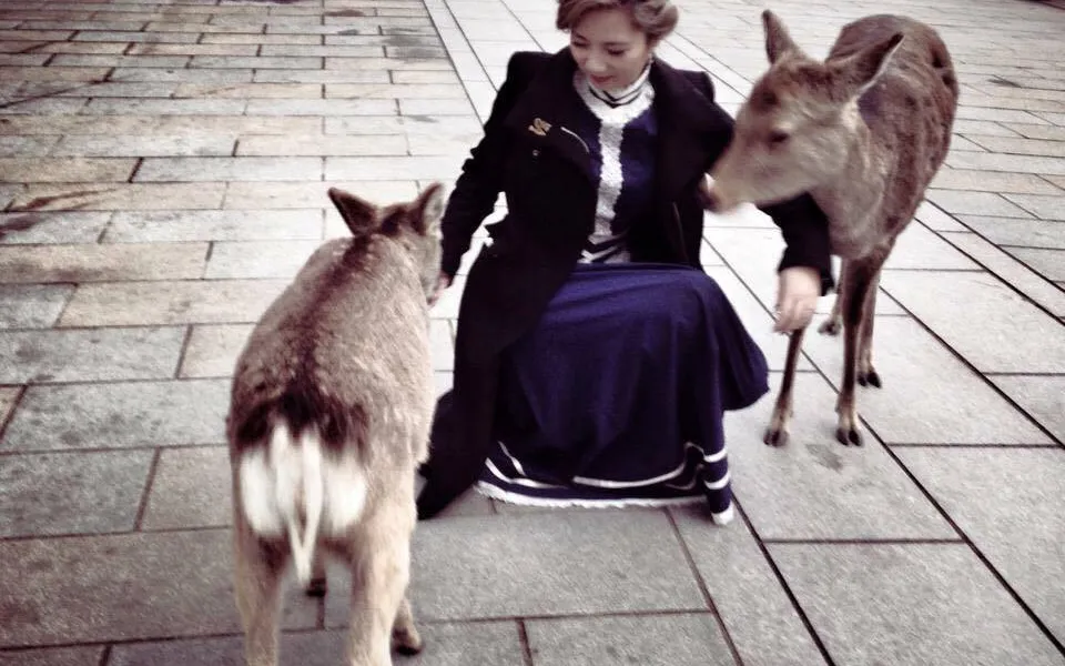 Linda tijdens haar stage in Tokyo, Japan 1
