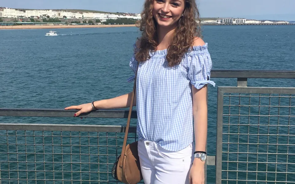 Maaike tijdens haar stage in Londen 1