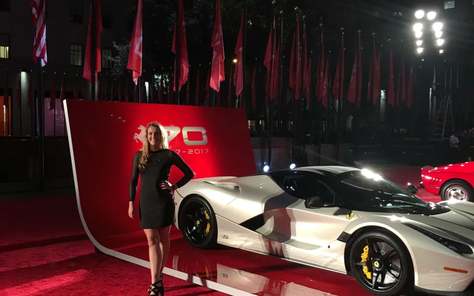 Famke tijdens haar stage in New York!