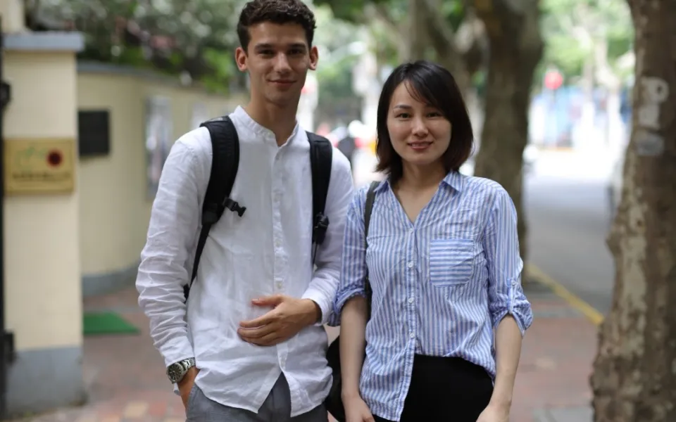 Luca tijdens zijn stage in China 2