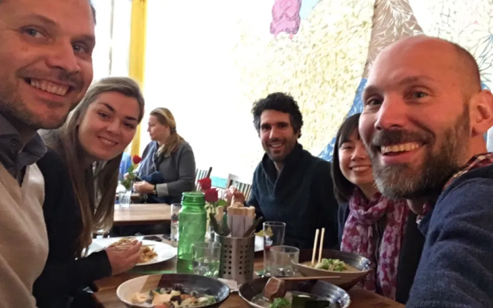 Sophie tijdens haar stage in Stockholm 2