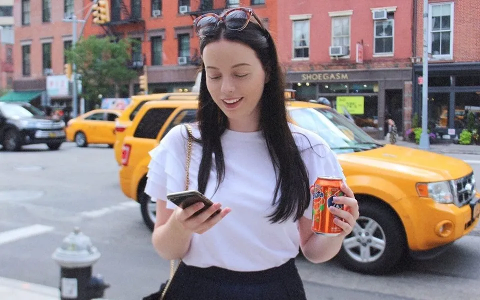 Tessa tijdens haar stage in NYC