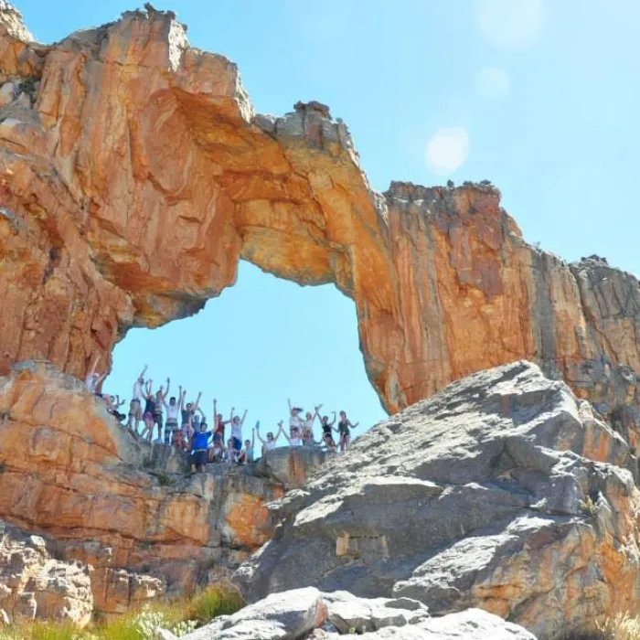 Aisha tijdens haar stage in Kaapstad
