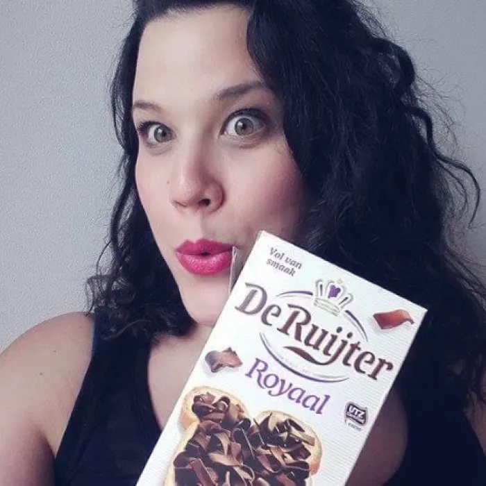 Marianne tijdens haar stage in Nederland