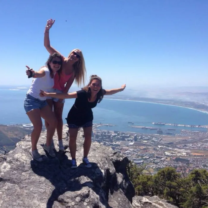 Dorien tijdens haar stage in Kaapstad