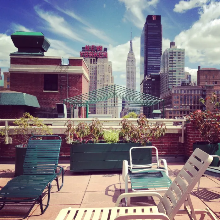 Tirza tijdens haar stage in New York