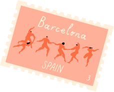 Barcelona postzegel